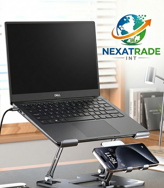 2 In 1 Steel Laptop Stand and Phone Holder