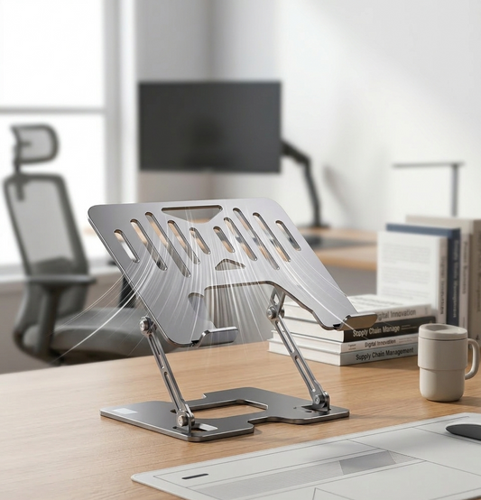 2 In 1 Steel Laptop Stand and Phone Holder